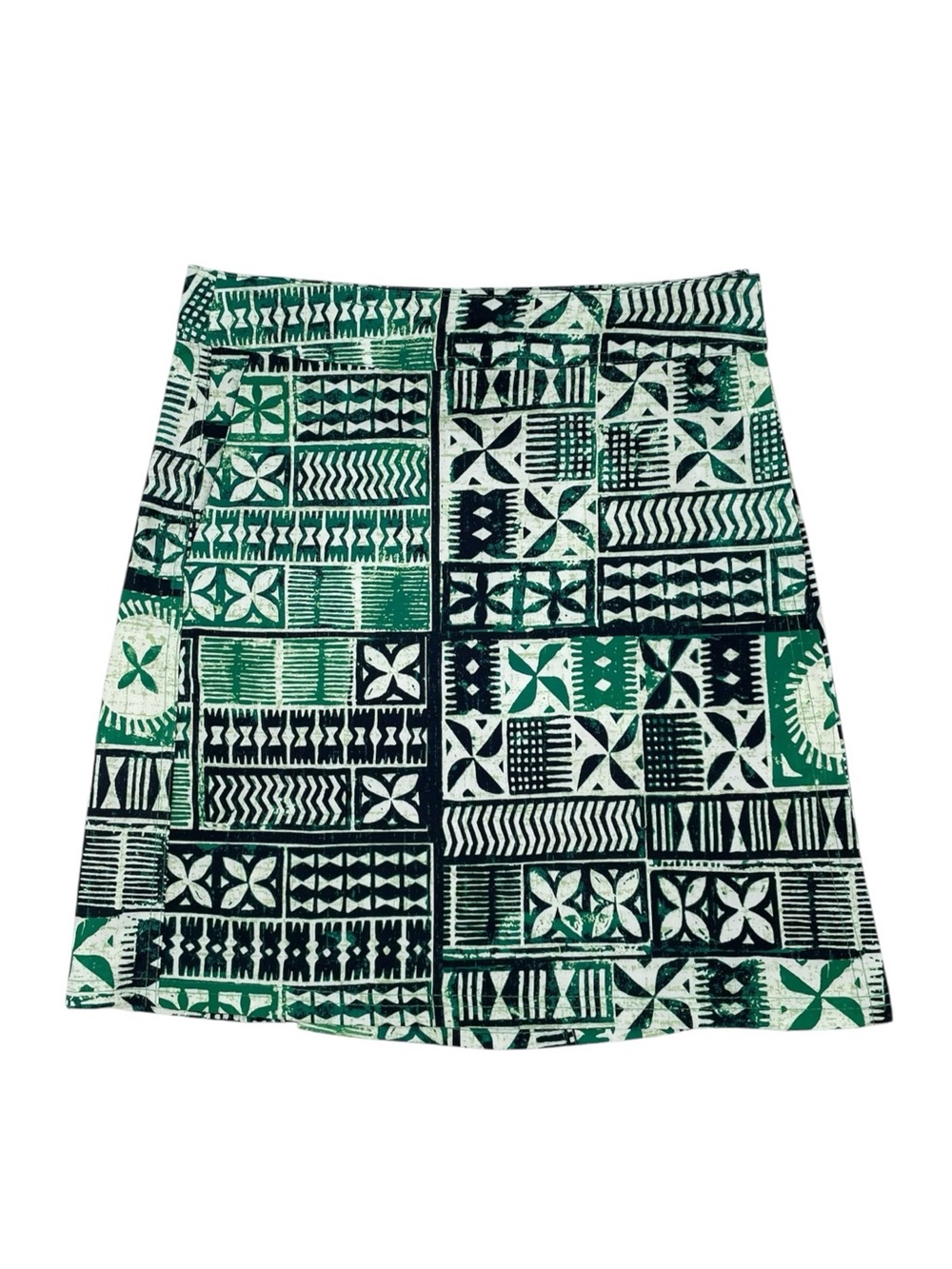 RipSkirt Hawaii Wrap Skirt Women's Size Small Emerald Tapa Green Beach Travel